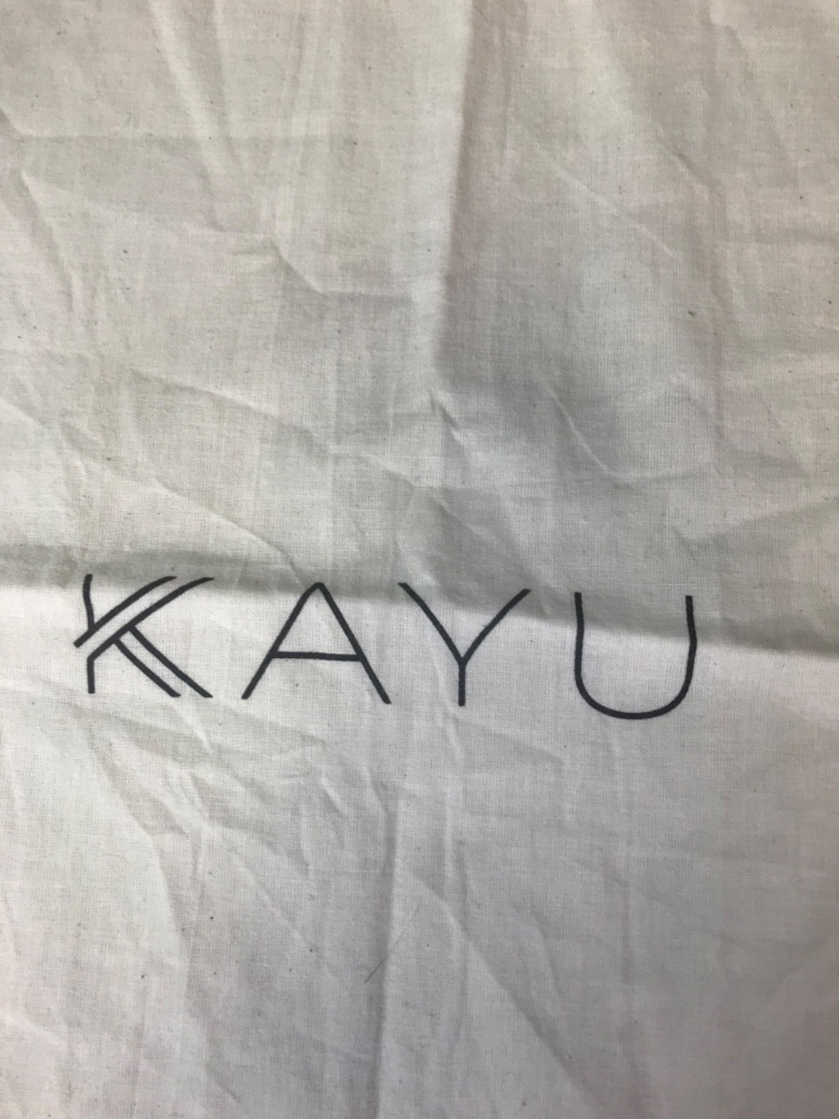 KAYU White and Black Drawstring Dust Bag for Handbag Storage -  17.5" x 16"