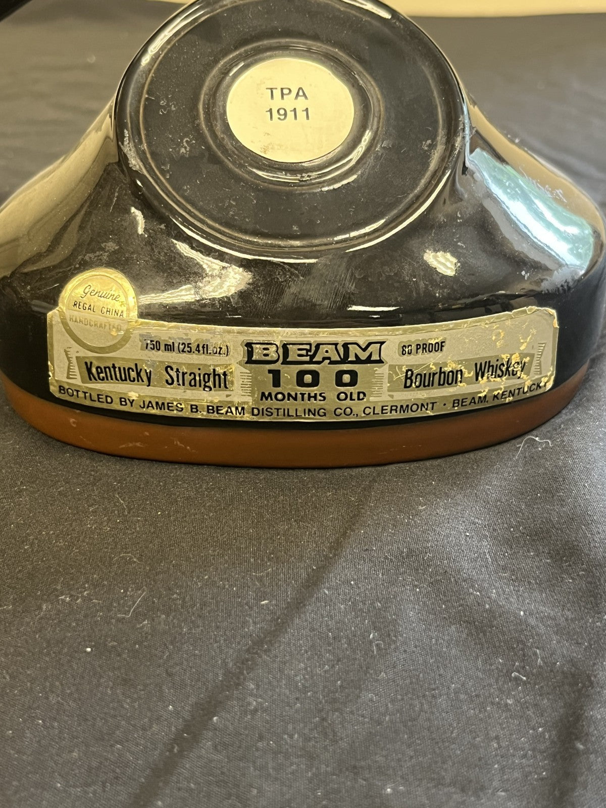 Vintage Jim Beam French Telephone Whiskey Decanter Decorative Piece 