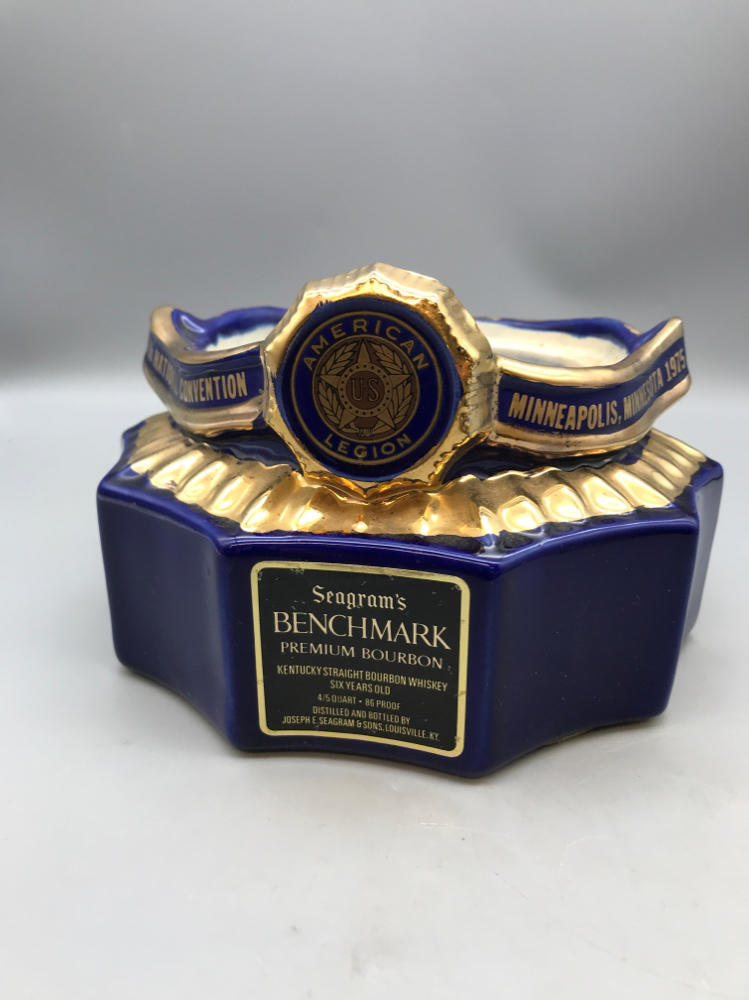 1975 Seagram's Benchmark American Legion Minneapolis Convention Bottle Display