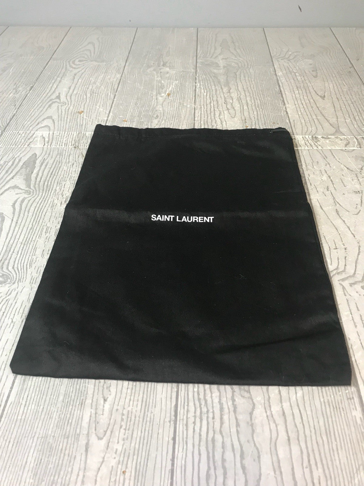 Saint Laurent Black Cloth Lined Designer Drawstring Dust Bag  - 13.5 x 10