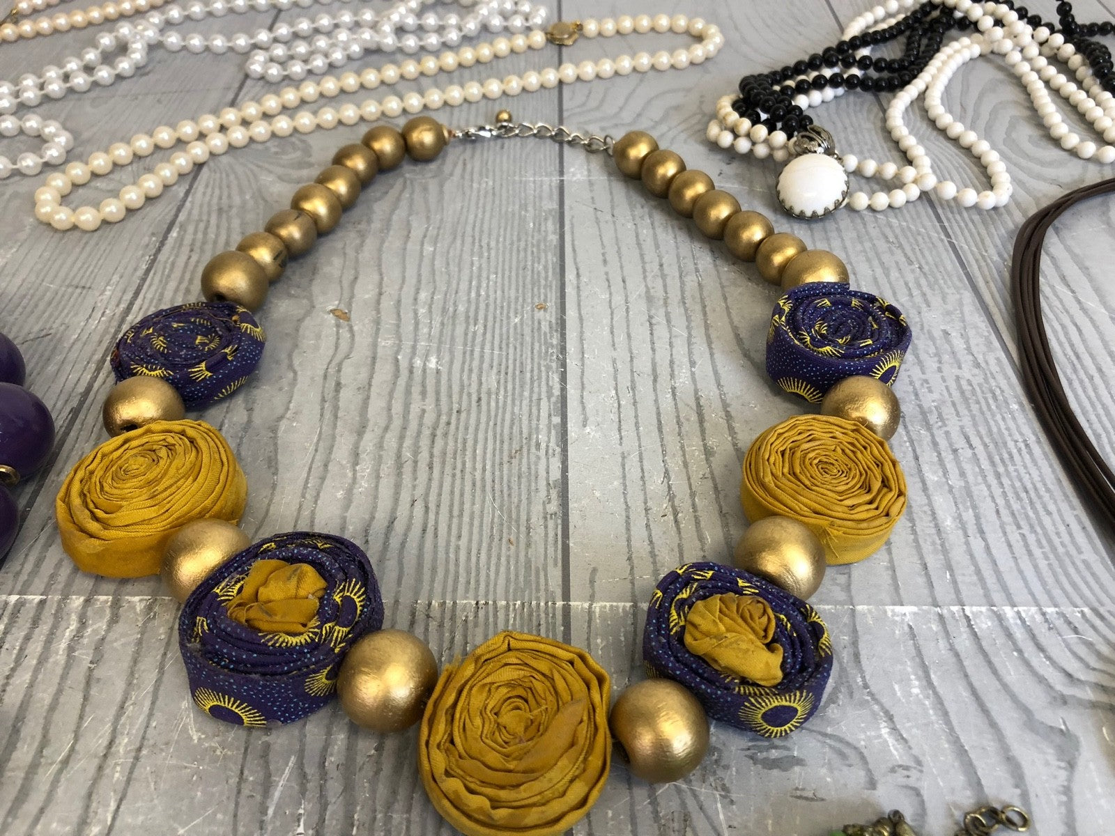 2.8 Pound Mixed Lot of Necklaces- Costume Jewelry with Pearls and Beads