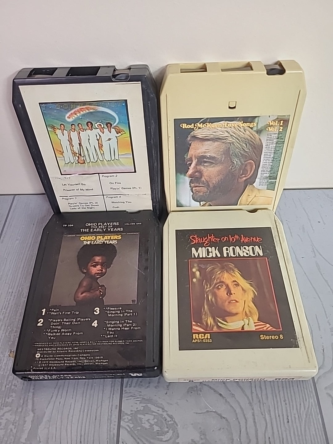 Lot Of Sixteen Miscelanious Musical 8 Tracks And Two Cleaning Cartidges