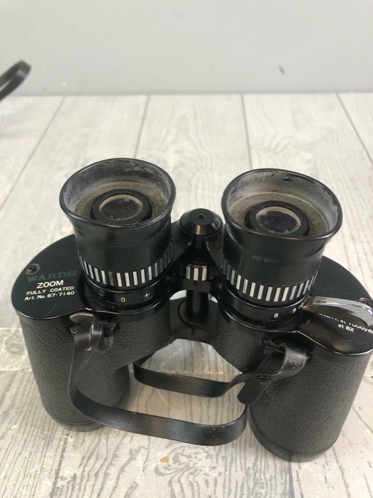 Wards Zoom Binoculars in Black Leather Case - Fully Coated - NO. 67-7|40