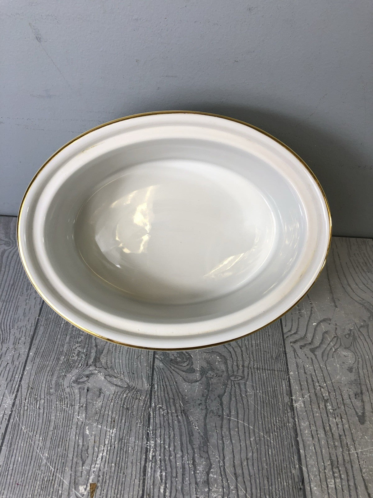 Vintage Royal Worcester Evesham Gold Fine Porcelain Oval Lidded Casserole Dish