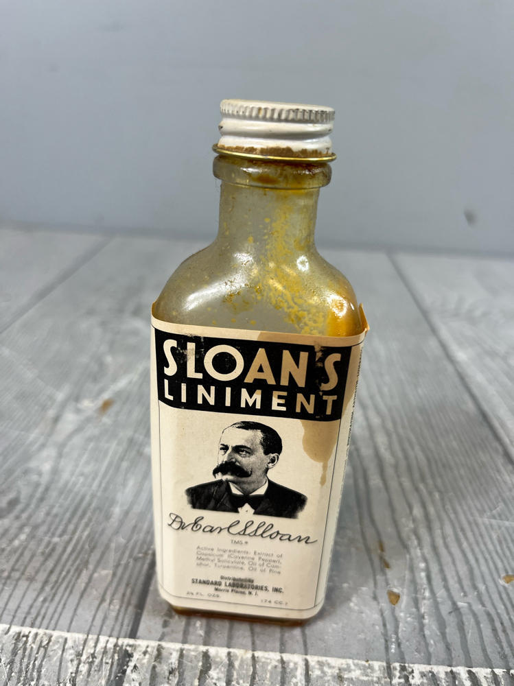 Antique Advertising Sloan's Liniment Bottle in Box Standard Laboratories, Inc.