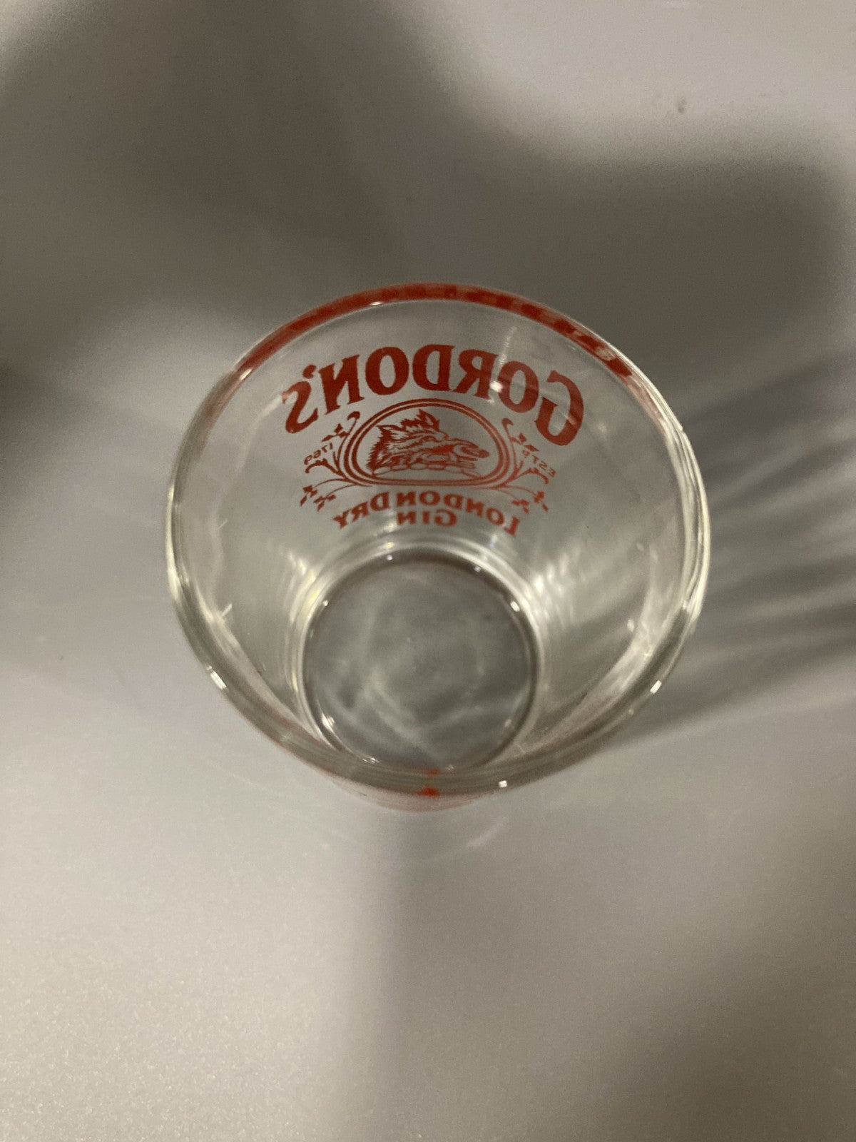 Vintage Collectible Shot Glass Jigger/Perfect Pour Measure Gordon's London Dry G