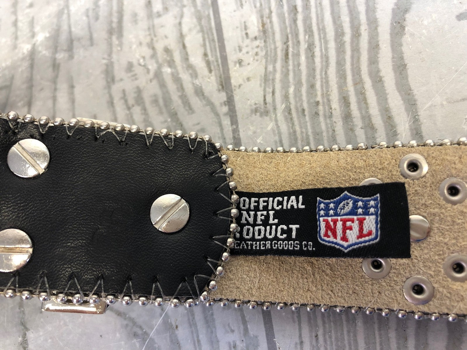 Pittsburgh Steelers Black NFL Leather Belt Rhinestone Bedazzled Bling Size Small