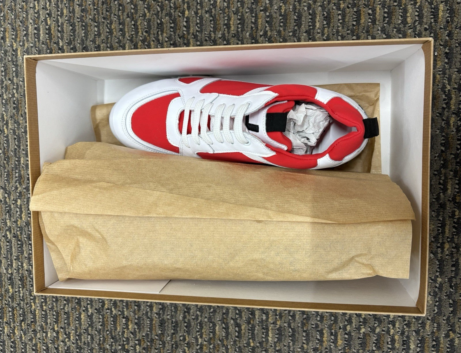 Joshua Sanders Women Red and White Jogger Sneakers Size 39/8