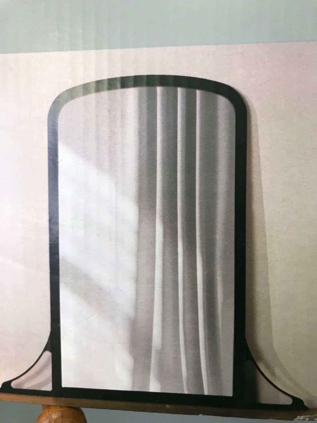 Kirkland's Home Black Metal Curved Dana Mantle Mirror