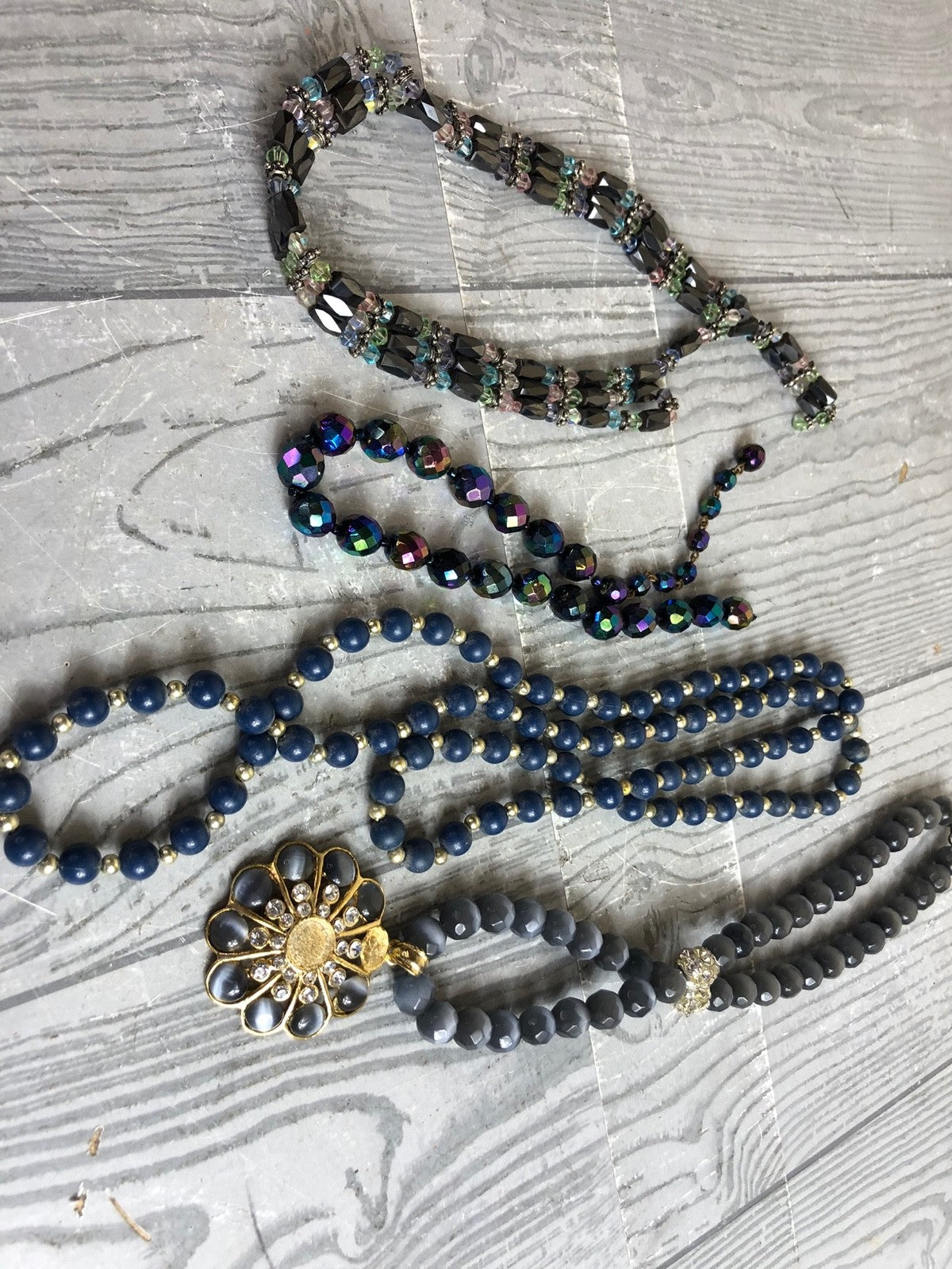 2 Pound Lot of Bulk  Assorted Beaded Necklaces for Crafting and Repurposing