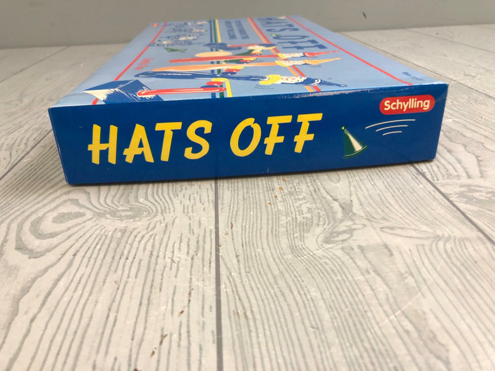 Vintage "Hats Off" Wooden Clown Pins Bowling Board Game Schylling Original Box