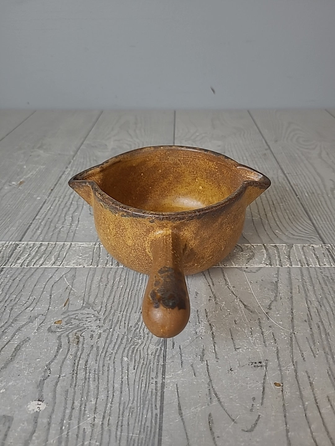 Vintage Mccoy Pottery Canyon Glazed Stoneware Gravy Server Bowl - 428 Pot