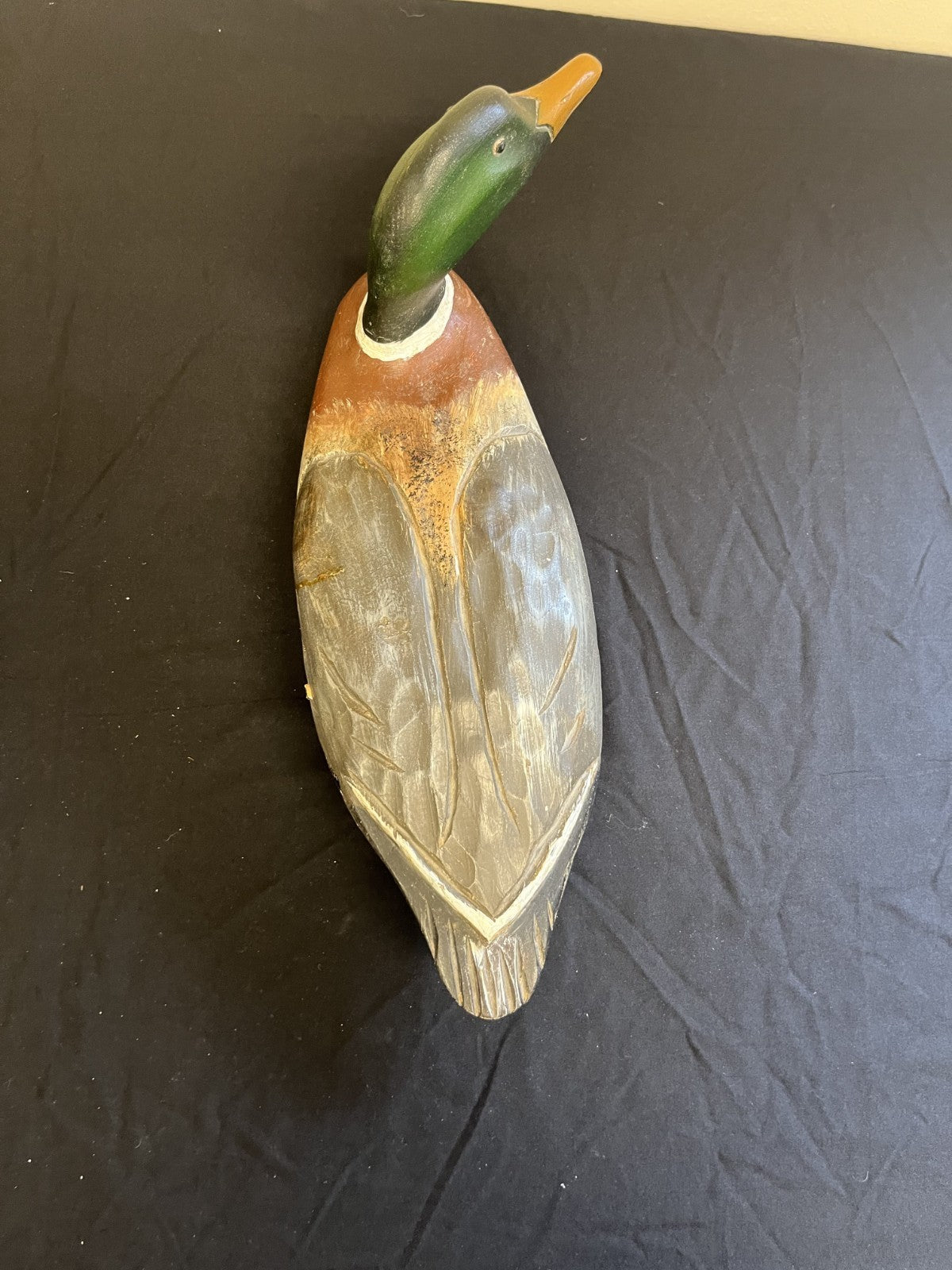 Vintage Hank Walker Signed Hand Carved & Painted Duck Decoy