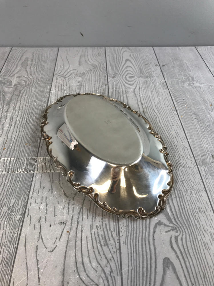 Vintage International Silver Plate Metal Kitchen Dishes- 2 Trays & 1 Butter Tray