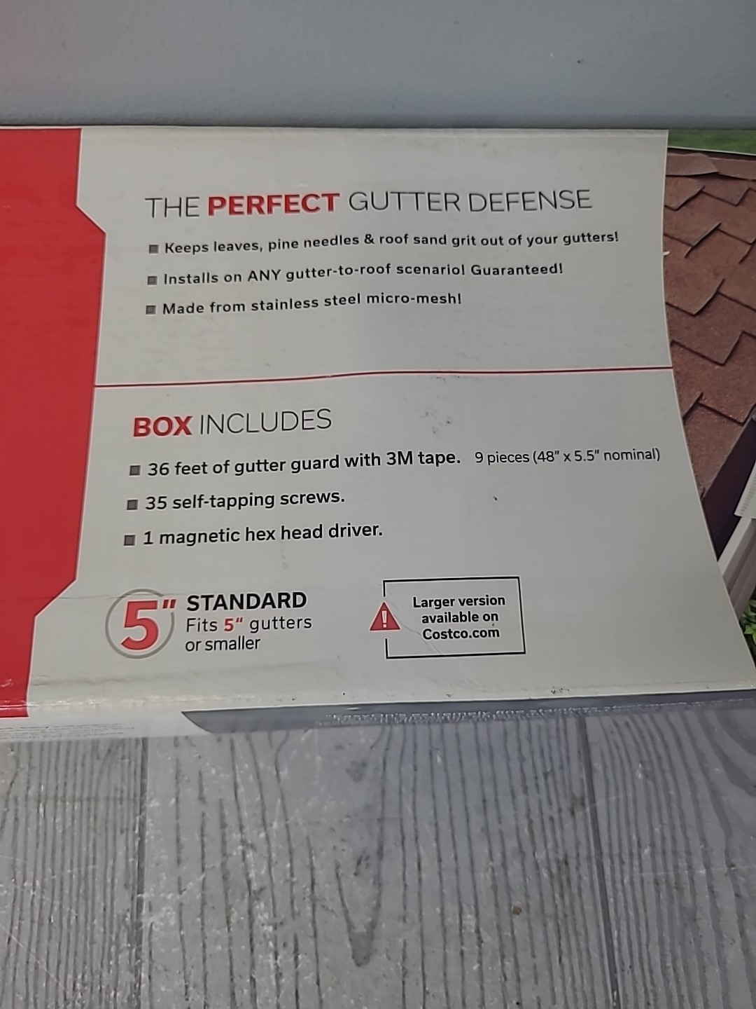 5” by 36ft EasyOn Stainless Steel Micro-Mesh Rain Gutter Guards by Gutterglove