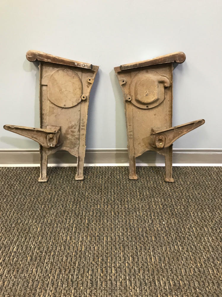 Unique Antique Art Deco Legs From Old Theater Seats - Cool Artwork / Home Decor
