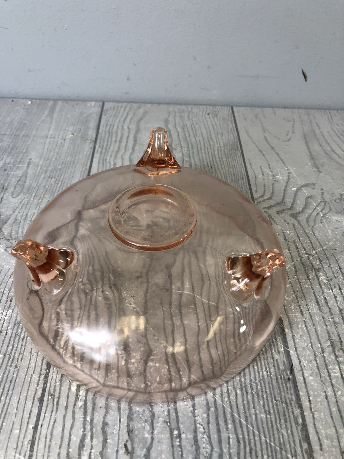 Light Pink Decorative Trinket Bowl for Home Decor - Floral Designs - W/ Lid