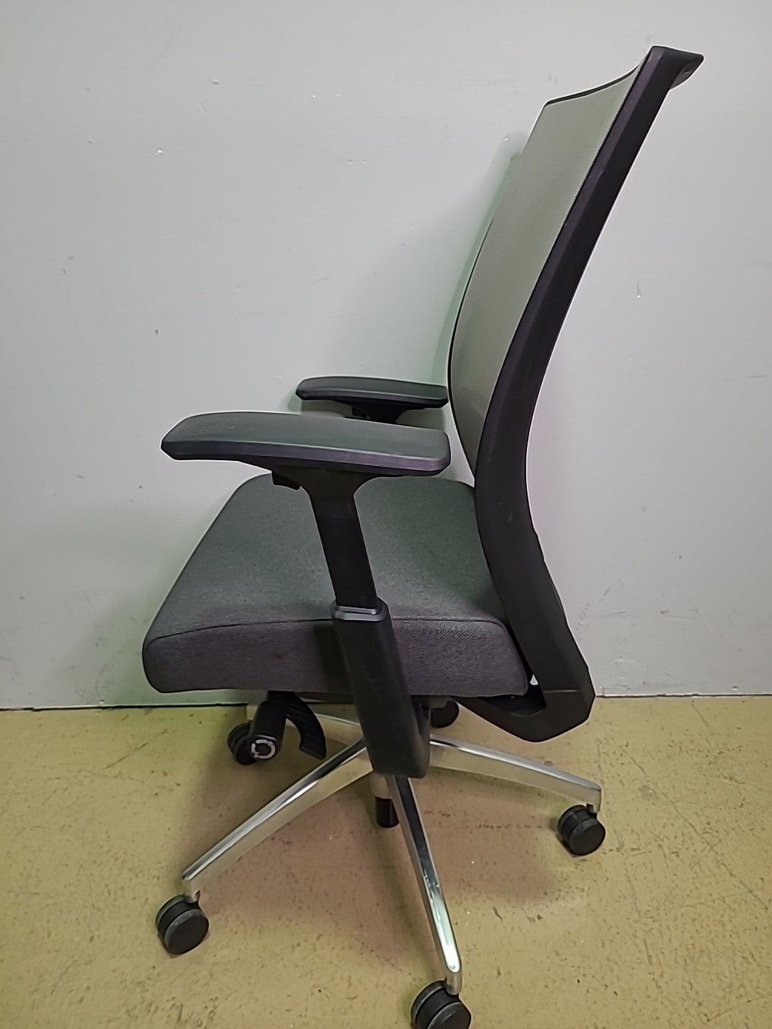 Light and Dark Grey Steelcase Amplify Mesh High Back Task Rolling Office Chair