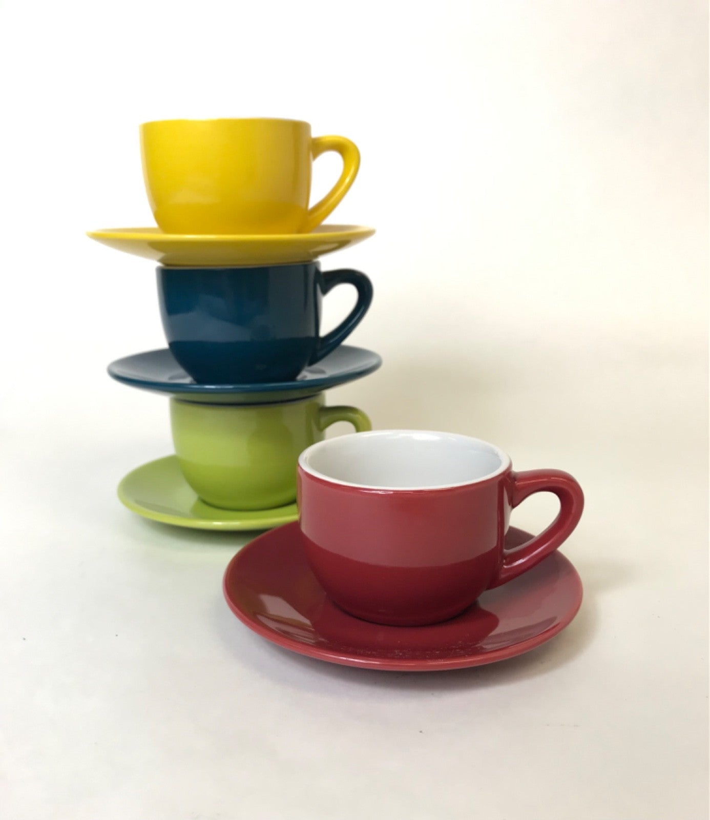 Set of 4 BIA brand Cappuccino/ Espresso cups with Matching Saucers