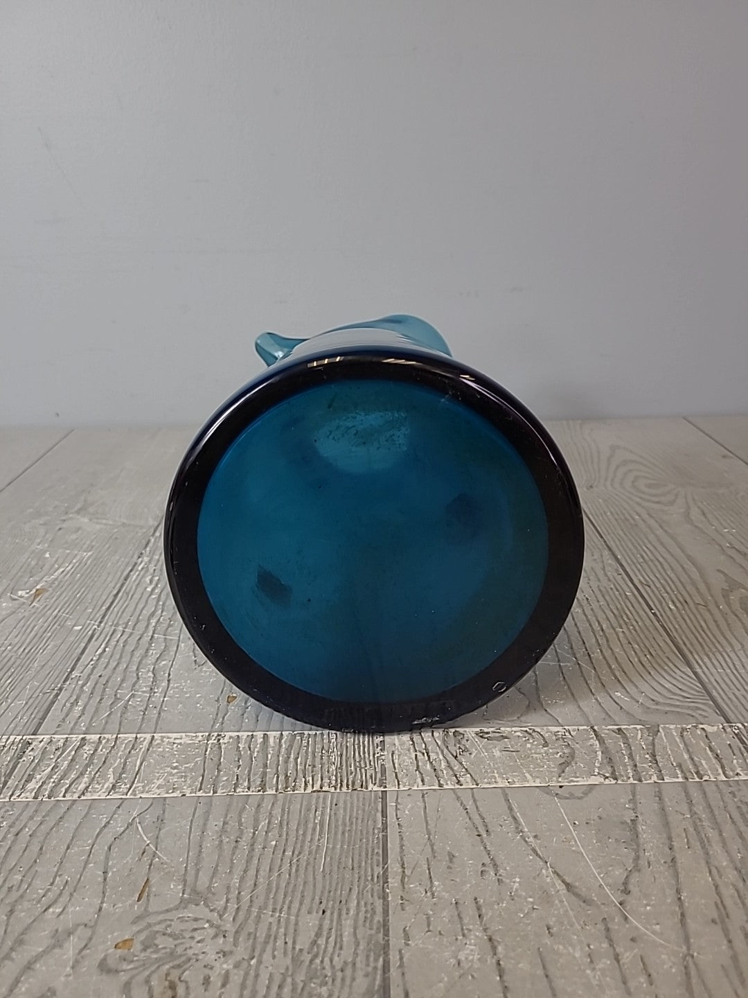 Peedee Blue Glass Pitcher Pre Owned Made in Italy