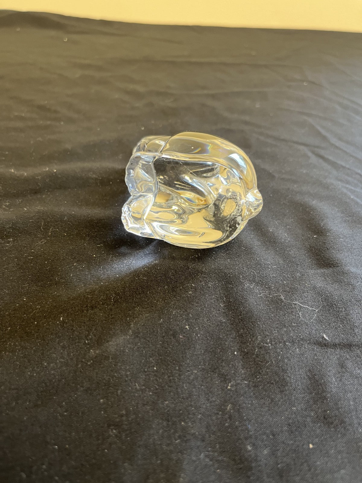 Vintage Baccarat Stamped Standing Crystal Bunny Rabbit Figurine