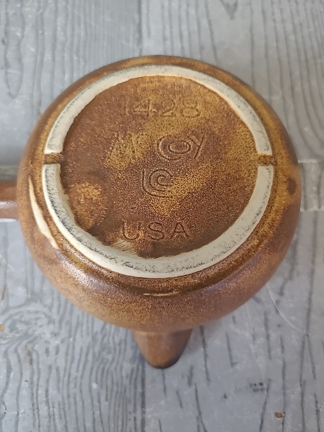 Vintage Mccoy Pottery Canyon Glazed Stoneware Gravy Server Bowl - 428 Pot