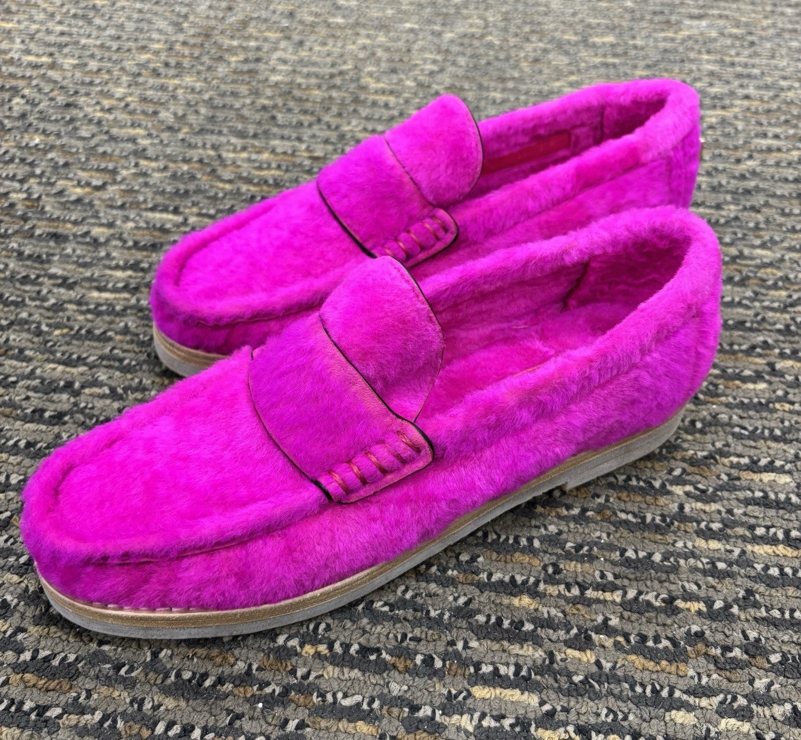Stuart Weitzman Bromley Loafers In Vibrant Flamingo Pink Size 4