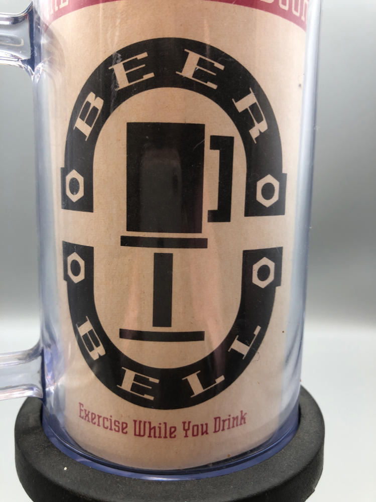 Vintage Beerbell Beer Mug Exercise While You Drink 1980s Curl Barbell - Beerbell