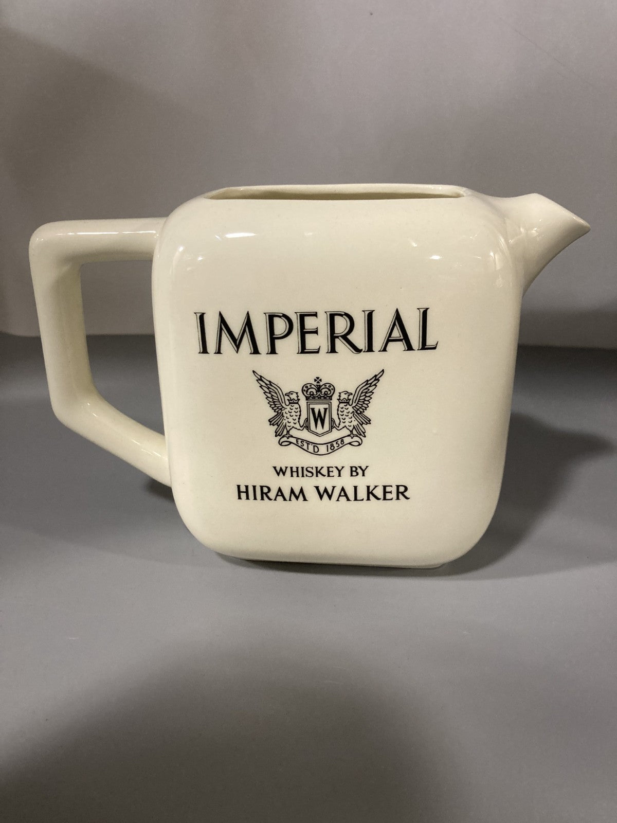 Vintage Collectible Ceramic Liquor Jug/Pitcher Imperial Whiskey by Hiram Walker