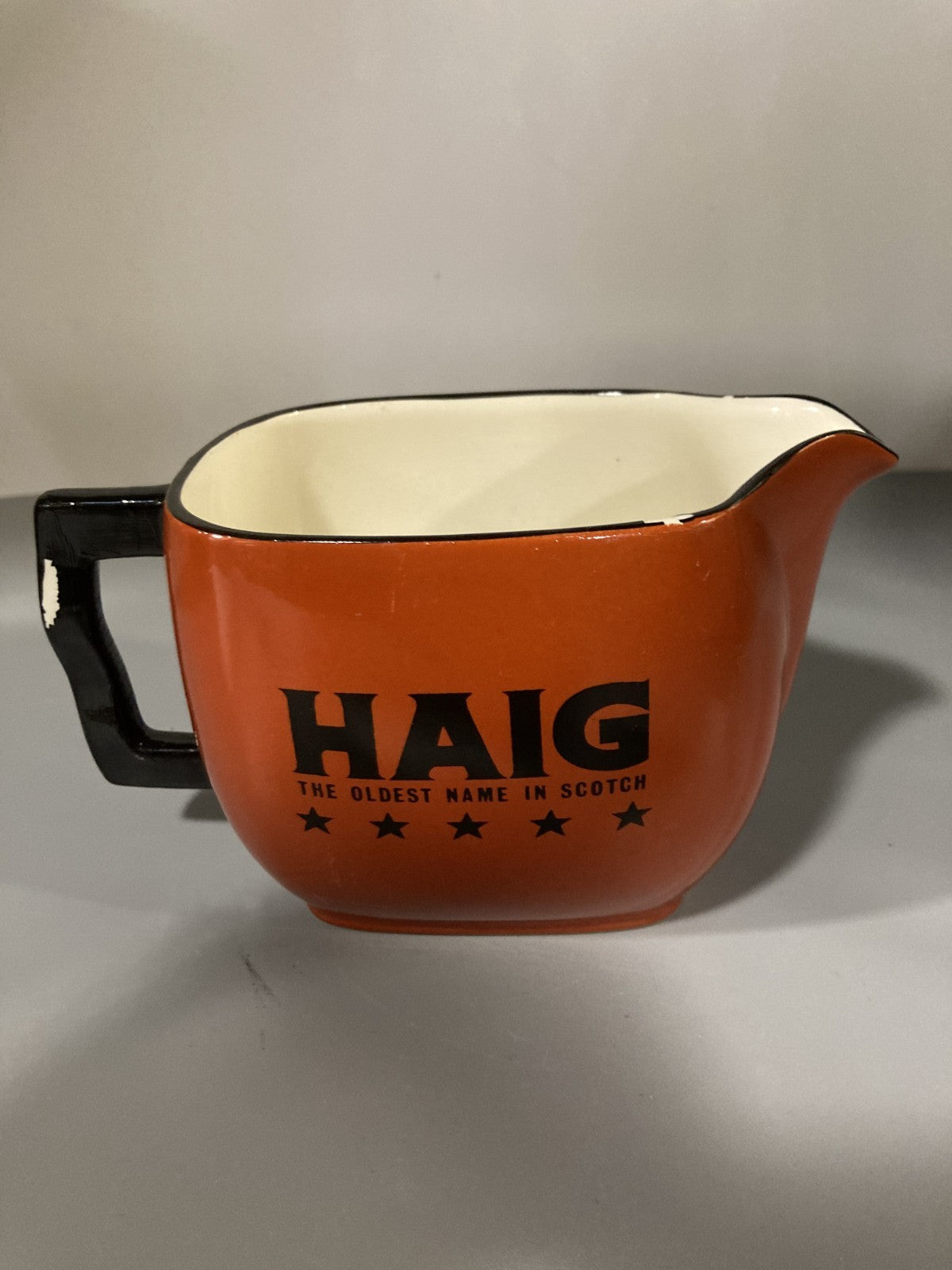 Vintage Collectible Ceramic Liquor Jug/Pitcher Haig The Oldest Name in Scotch