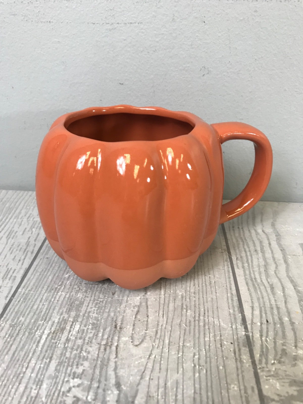 Cindy Glass Pumpkin Mug Made by Anthropologie - Cute Orange Pumpkin Mug
