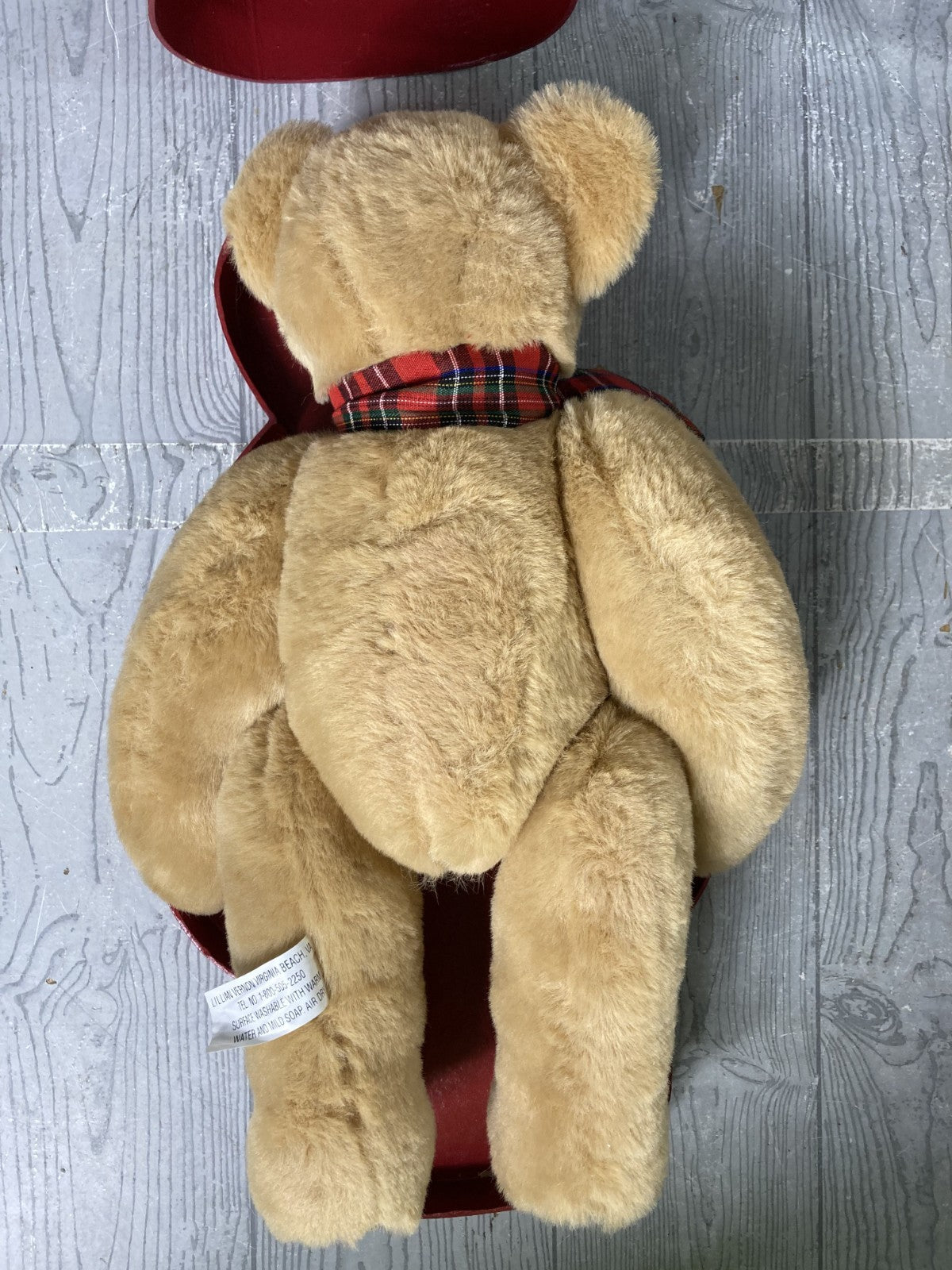 Lillian Vernon 17" Teddy Bear Plush in Original Bear Shaped Box