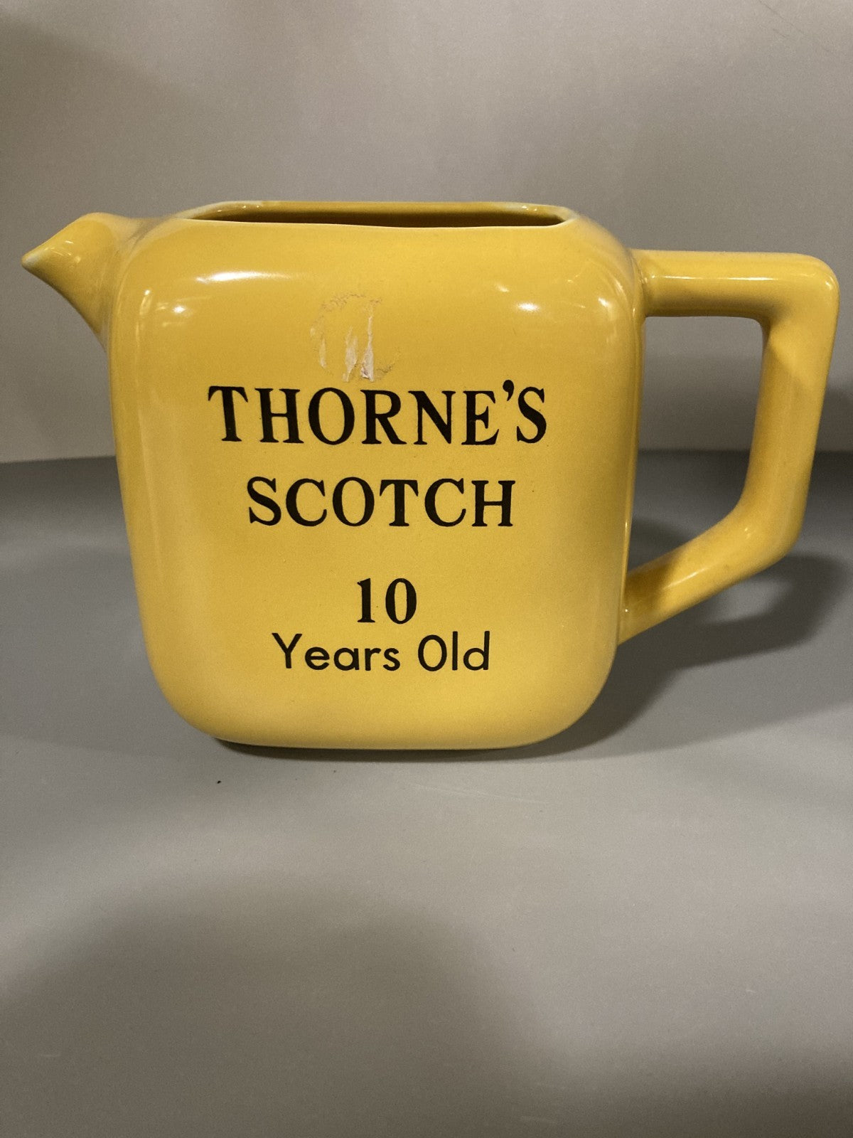 Vintage Collectible Ceramic Liquor Jug/Pitcher Thorne's Scotch 10 Years 
