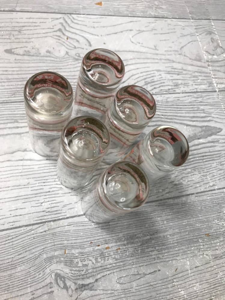 Set of 6 Stolichnaya Russian Vodka Tall Shooter Shot Glass - 4-1/8" Tall