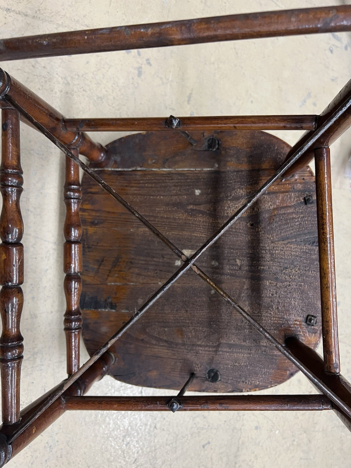 Pr. Of Reischmann NY 1893-1920  Antique Walnut Windsor Chairs W/ Metal Framework