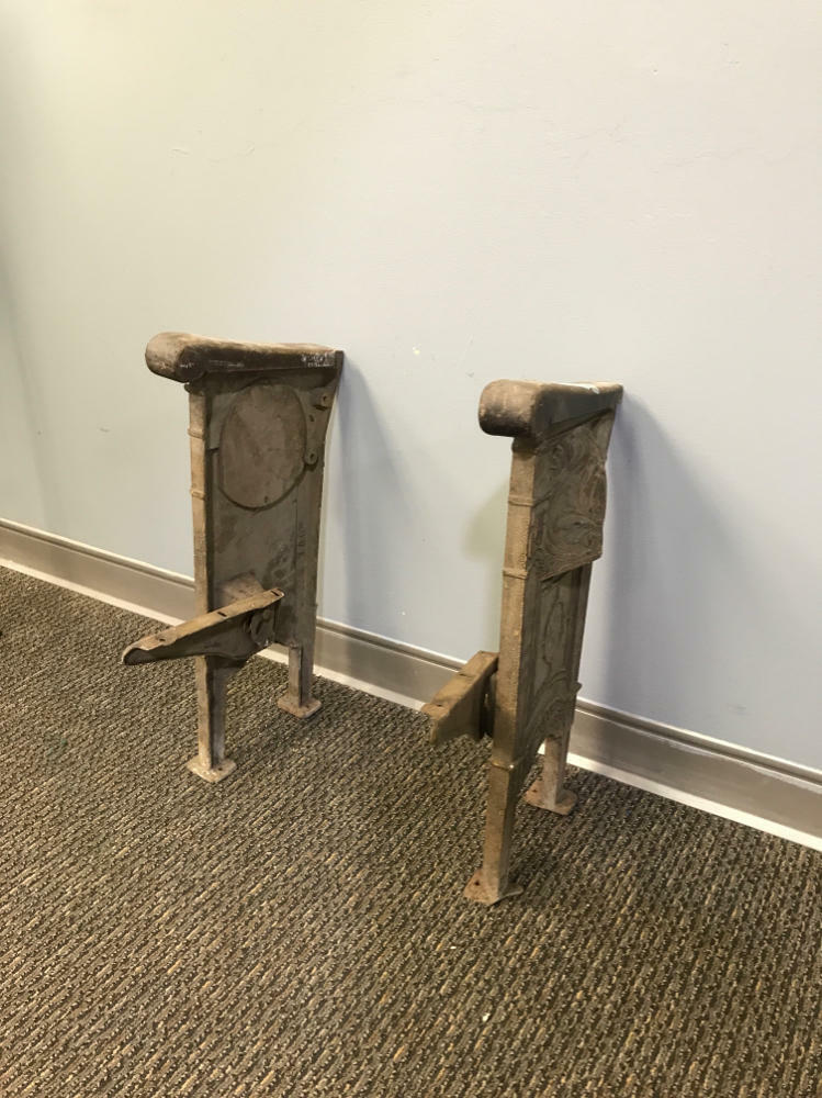 Unique Antique Art Deco Legs From Old Theater Seats - Cool Artwork / Home Decor