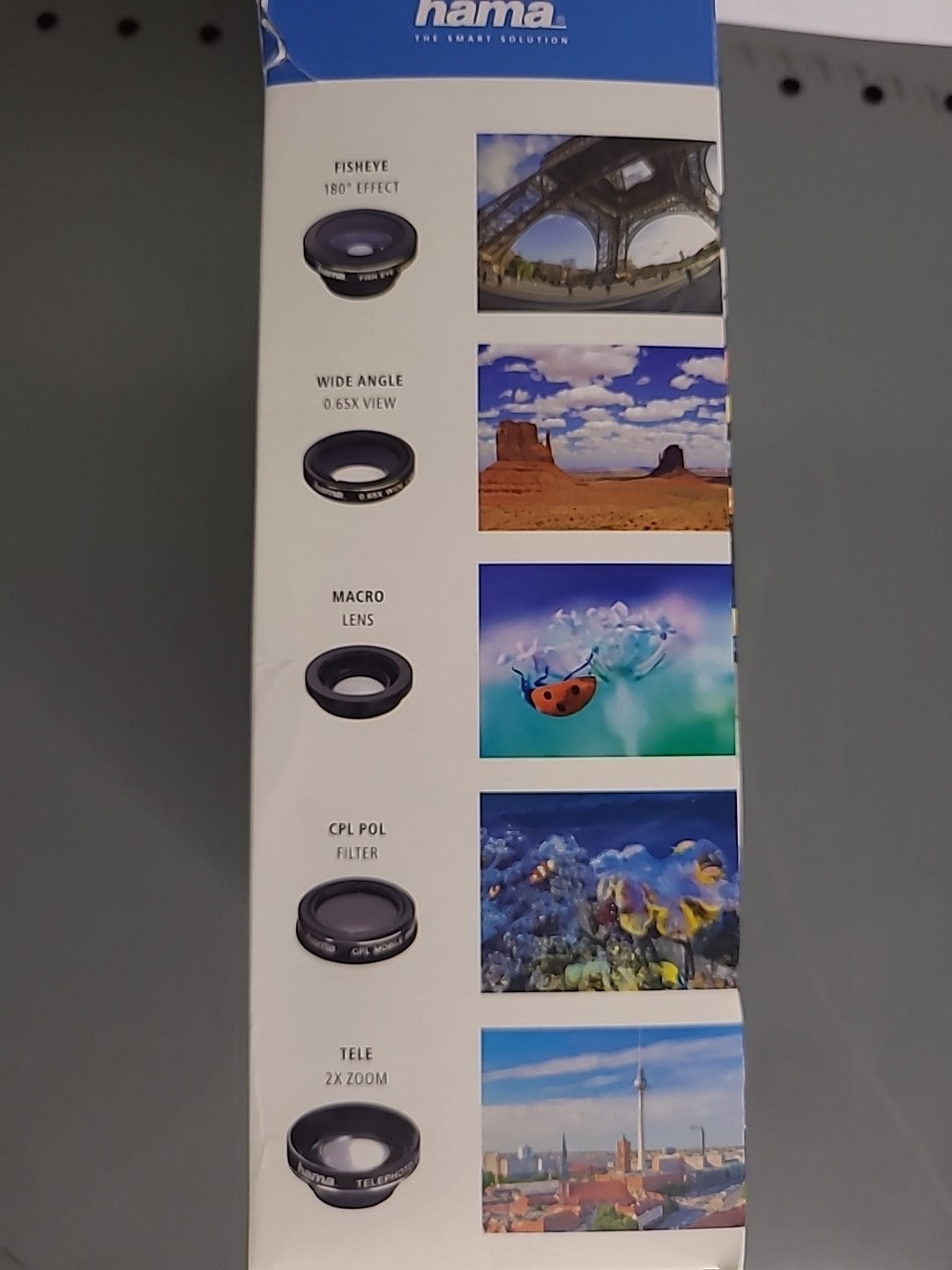 Hama 5 In 1 Lens Kit for Smartphones and Tablets- Universal Lens Clip- 12 Parts