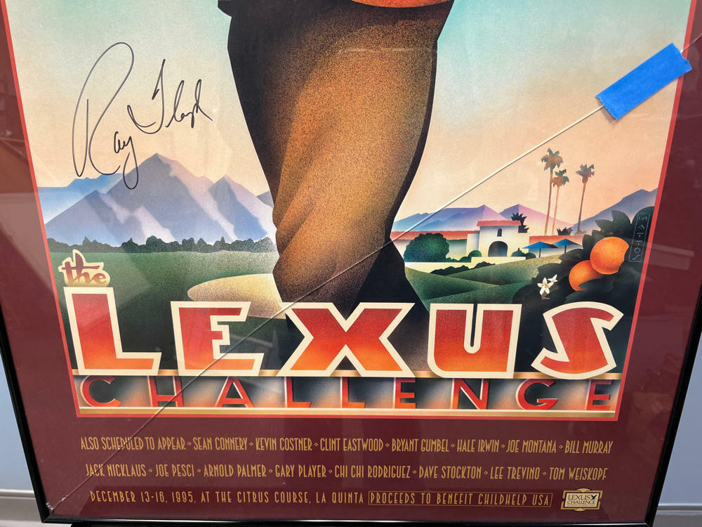 Ray Raymond Floyd Autographed PGA 1995 Lexus Challenge Golf Poster