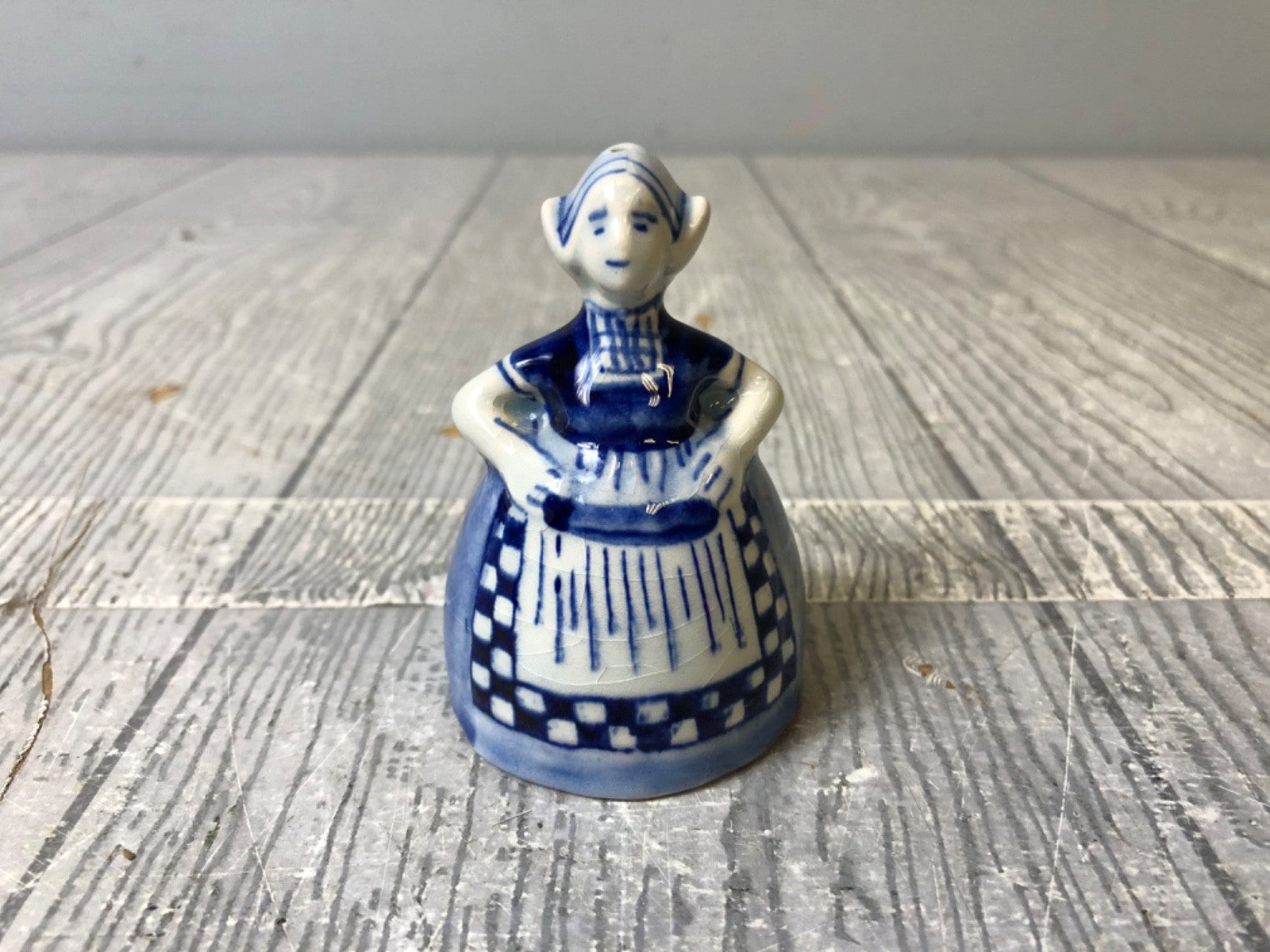 Vintage Delf Holland Ceramic Man and Woman Hand painted Salt and Pepper Shaker