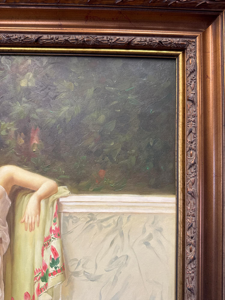 A Classical Beauty Wood Print by William Clarke Wontner - Signed by Artist