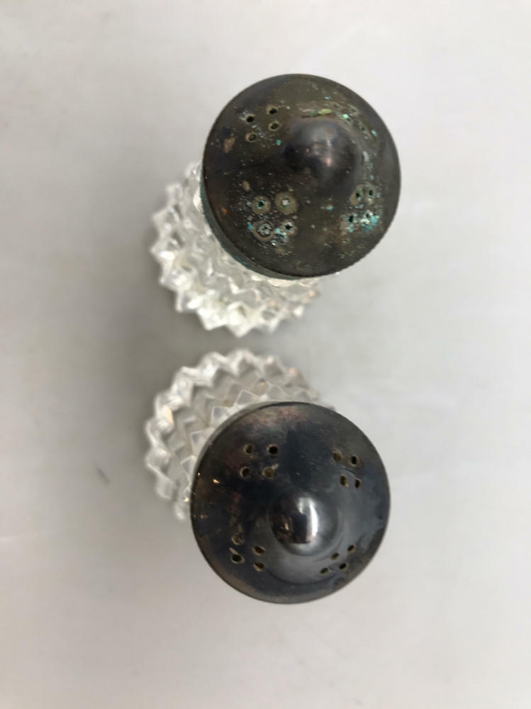 crystal salt and pepper shakers