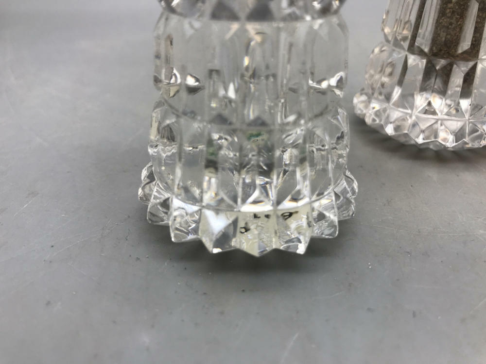 crystal salt and pepper shakers