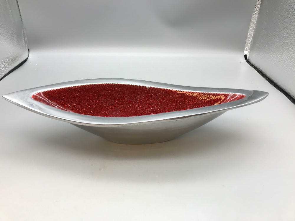 indian red glitter bowl