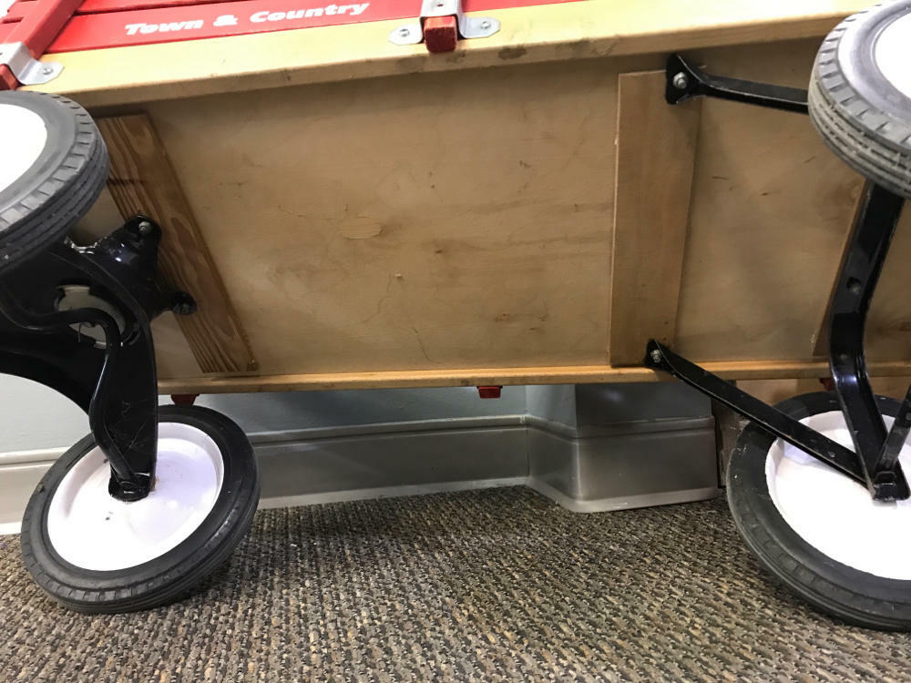 RADIO FLYER Town and Country Wagon ~Wood~ Kids Ride-on Toy With Removable sides