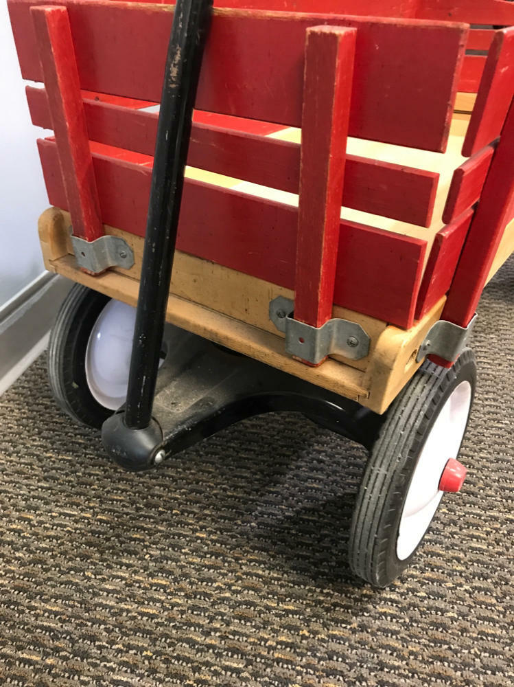 RADIO FLYER Town and Country Wagon ~Wood~ Kids Ride-on Toy With Removable sides