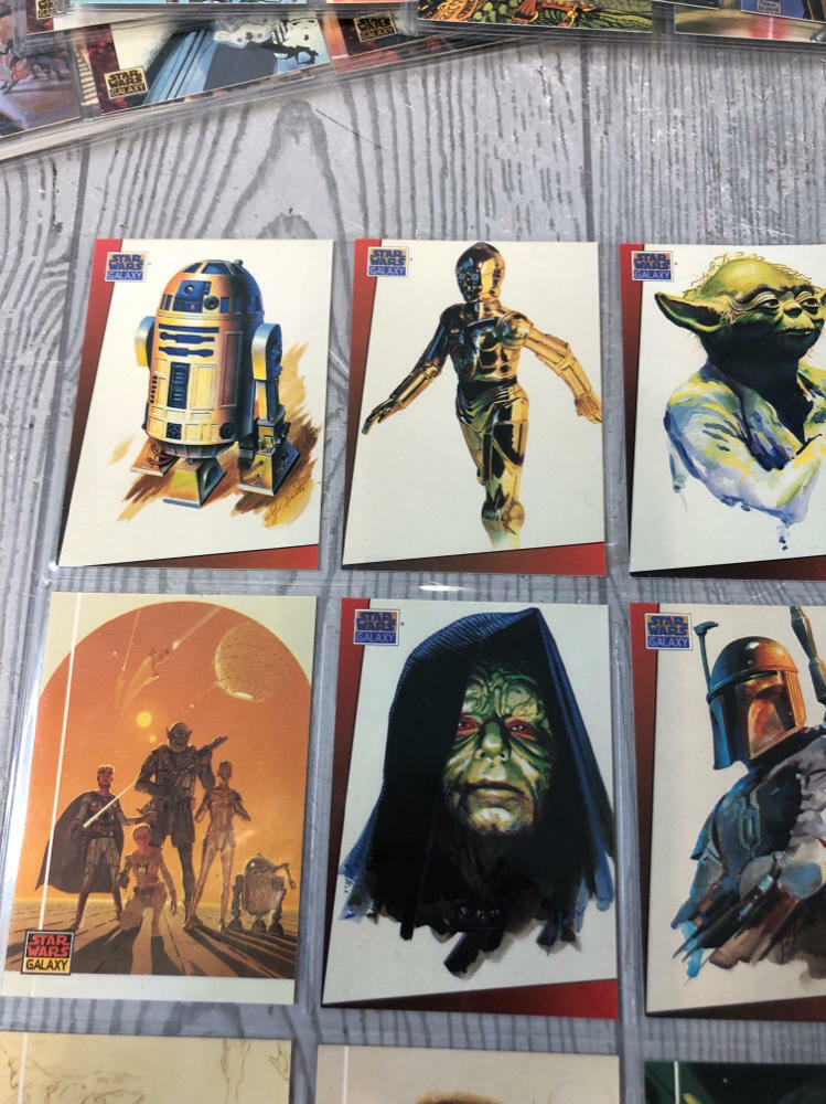 star wars trading cards in sleeves