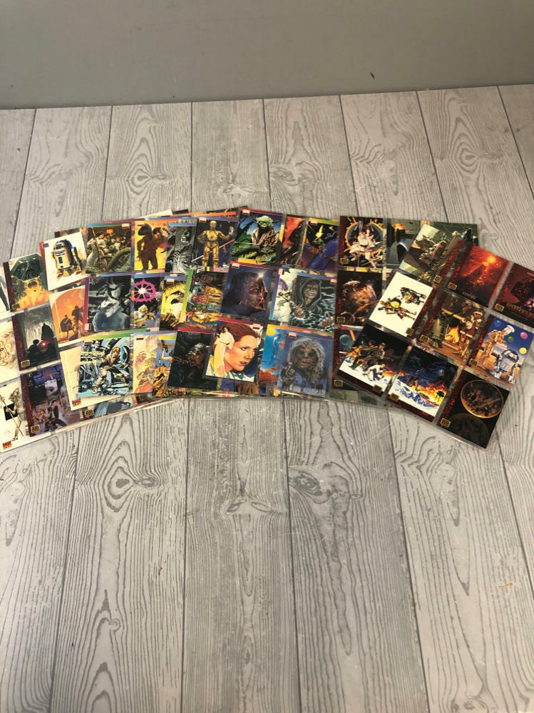 star wars trading cards in sleeves
