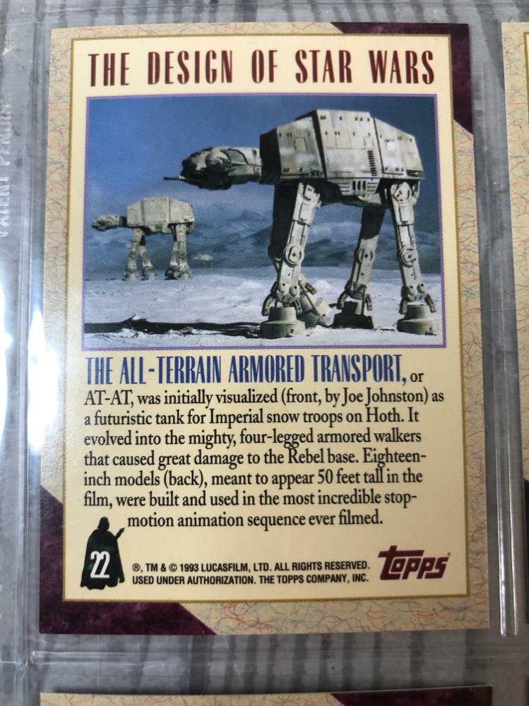 star wars trading cards in sleeves