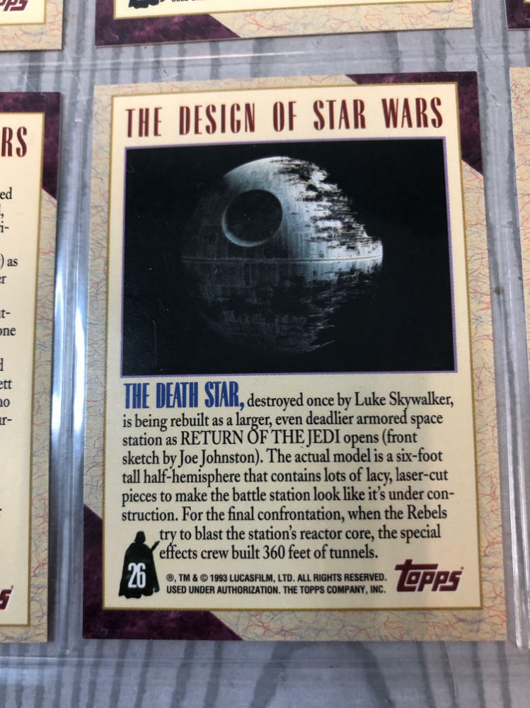 star wars trading cards in sleeves