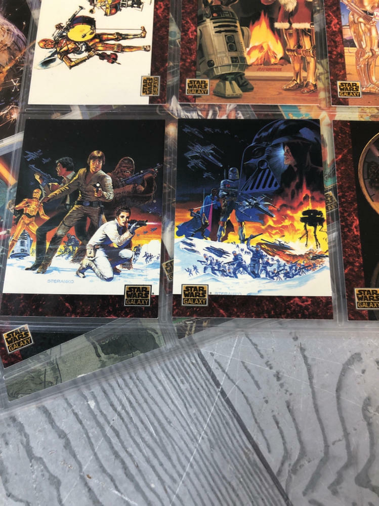 star wars trading cards in sleeves